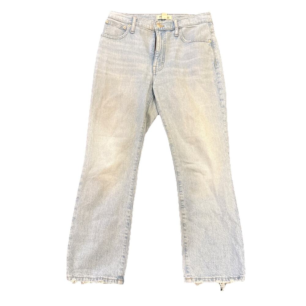 Madewell jeans women size 27P light blue slim Demi boot light wash